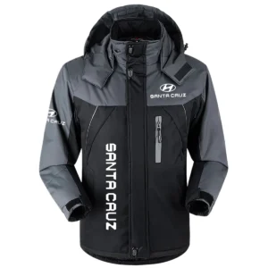 Santa Cruz Exclusive Logo Outdoor Plush Charging Suit Waterproof Windproof Jacket Detachable Hood BLC21525A1STC - Black