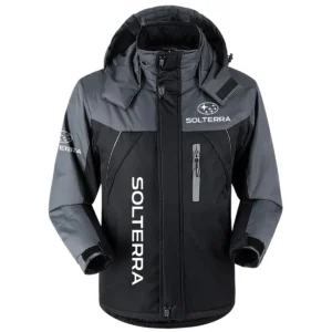 Solterra Exclusive Logo Outdoor Plush Charging Suit Waterproof Windproof Jacket Detachable Hood BLC21525A1STR - Black