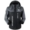 Volkswagen Exclusive Logo Outdoor Plush Charging Suit Waterproof Windproof Jacket Detachable Hood BLC21525A1VWG - Black