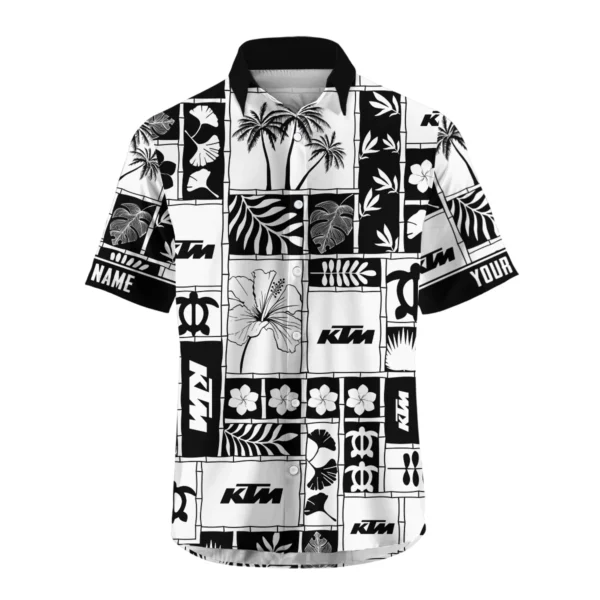 KTM Exclusive Logo Hawaian Shirt QTVA150425HWKTM - Black - Image 2