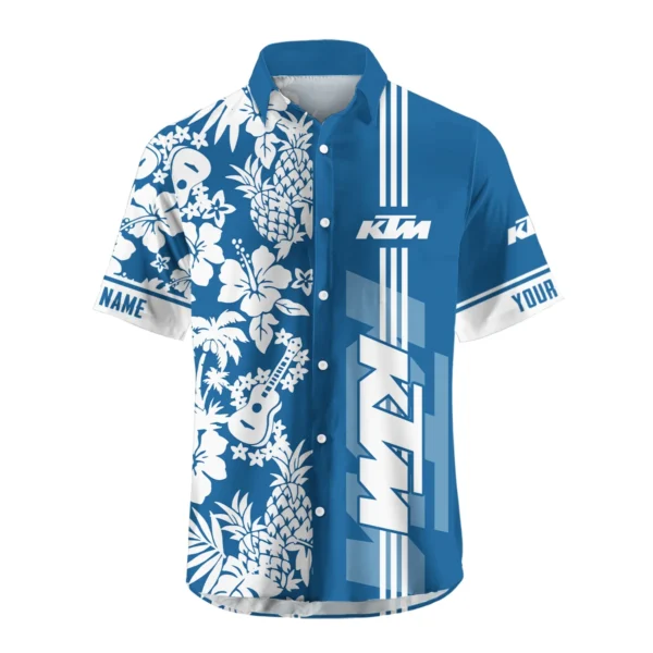 KTM Exclusive Logo Hawaian Shirt QTVA160425HW02KTM - Dark Blue - Image 2