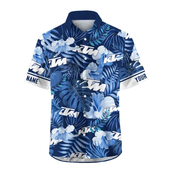 KTM Exclusive Logo Hawaian Shirt QTVA210425HW03KTM - Navy Blue - Image 2