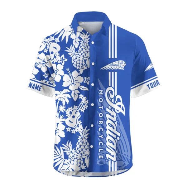 Indian Motorcycle Exclusive Logo Hawaian Shirt QTVA160425HW02IND - Royal Blue - Image 2