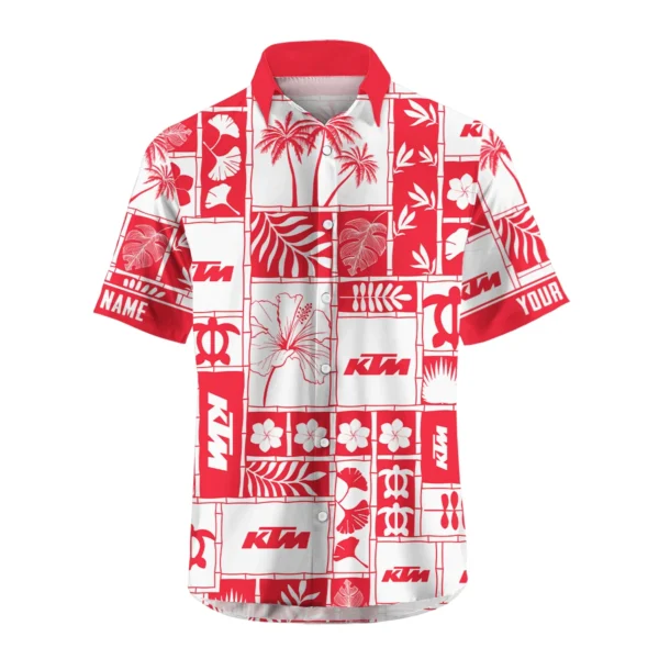 KTM Exclusive Logo Hawaian Shirt QTVA150425HWKTM - Red - Image 2