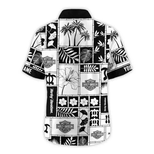 Harley-Davidson Exclusive Logo Hawaian Shirt QTVA150425HWHD - Black - Image 3