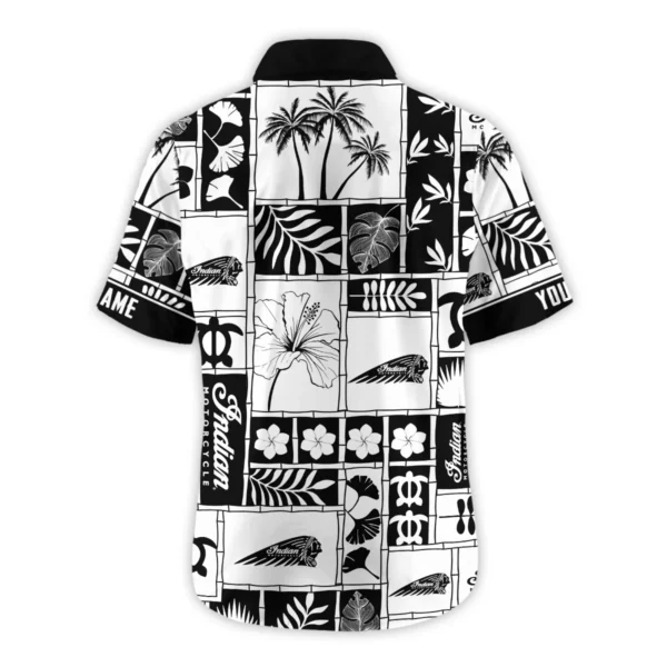 Indian Motorcycle Exclusive Logo Hawaian Shirt QTVA150425HWIND - Black - Image 3