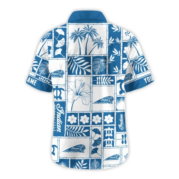 Indian Motorcycle Exclusive Logo Hawaian Shirt QTVA150425HWIND - Dark Blue - Image 3