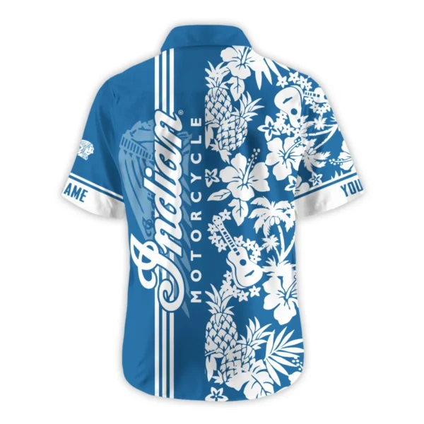 Indian Motorcycle Exclusive Logo Hawaian Shirt QTVA160425HW02IND - Dark Blue - Image 3