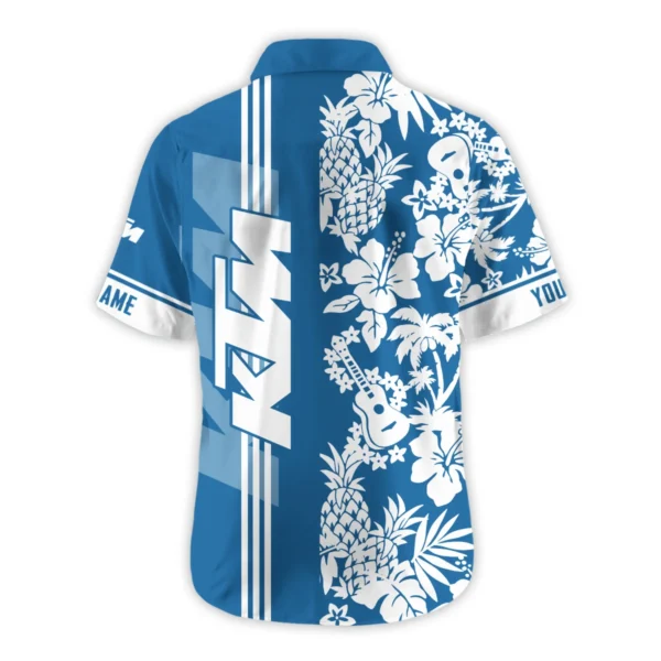 KTM Exclusive Logo Hawaian Shirt QTVA160425HW02KTM - Dark Blue - Image 3