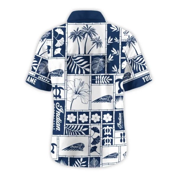 Indian Motorcycle Exclusive Logo Hawaian Shirt QTVA150425HWIND - Navy Blue - Image 3