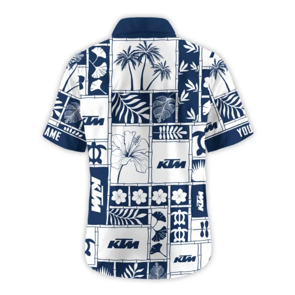 KTM Exclusive Logo Hawaian Shirt QTVA150425HWKTM - Navy Blue - Image 3