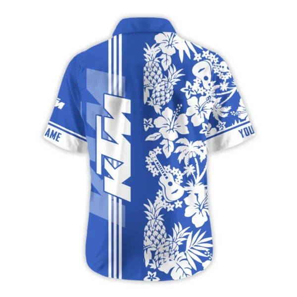 KTM Exclusive Logo Hawaian Shirt QTVA160425HW02KTM - Royal Blue - Image 3