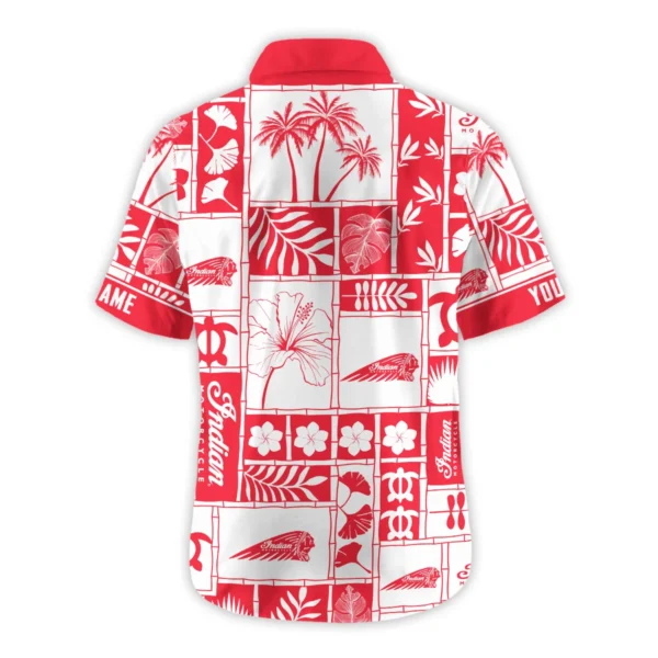 Indian Motorcycle Exclusive Logo Hawaian Shirt QTVA150425HWIND - Red - Image 3