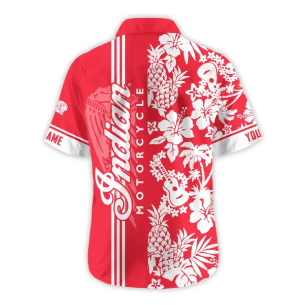 Indian Motorcycle Exclusive Logo Hawaian Shirt QTVA160425HW02IND - Red - Image 3
