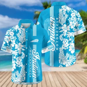 Indian Motorcycle Exclusive Logo Hawaian Shirt QTVA160425HW02IND - Aqua Blue