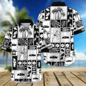 KTM Exclusive Logo Hawaian Shirt QTVA150425HWKTM - Black