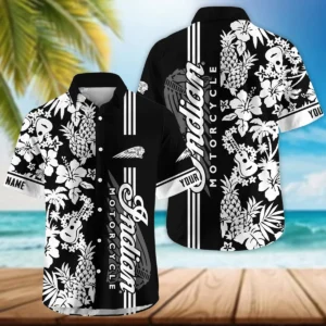 Indian Motorcycle Exclusive Logo Hawaian Shirt QTVA160425HW02IND - Black