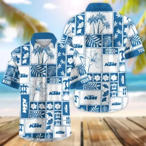 KTM Exclusive Logo Hawaian Shirt QTVA150425HWKTM - Dark Blue