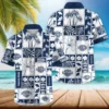 Harley-Davidson Exclusive Logo Hawaian Shirt QTVA150425HWHD - Navy Blue