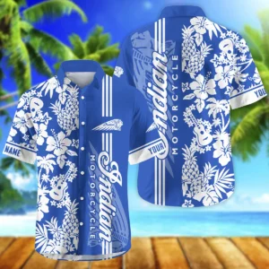 Indian Motorcycle Exclusive Logo Hawaian Shirt QTVA160425HW02IND - Royal Blue
