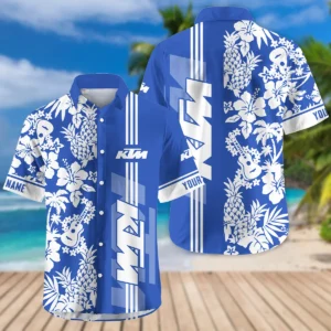 KTM Exclusive Logo Hawaian Shirt QTVA160425HW02KTM - Royal Blue