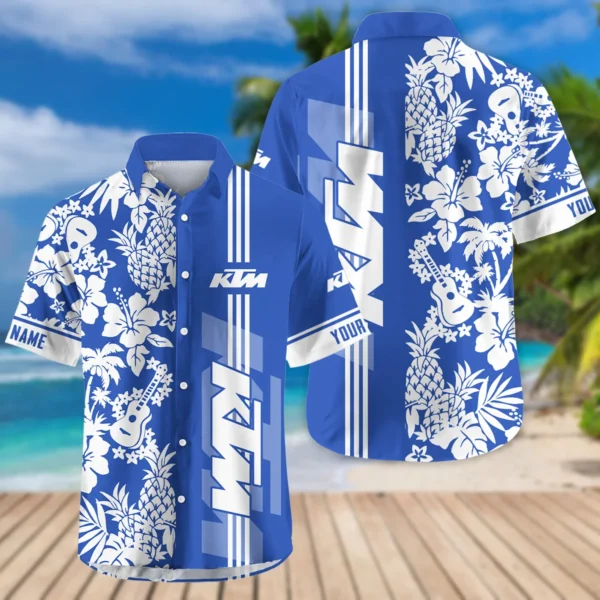 KTM Exclusive Logo Hawaian Shirt QTVA160425HW02KTM - Royal Blue