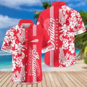 Indian Motorcycle Exclusive Logo Hawaian Shirt QTVA160425HW02IND - Red