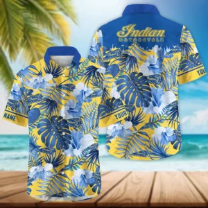 Indian Motorcycles Exclusive Logo Hawaian Shirt QTVA210425HW03IND - Yeallow