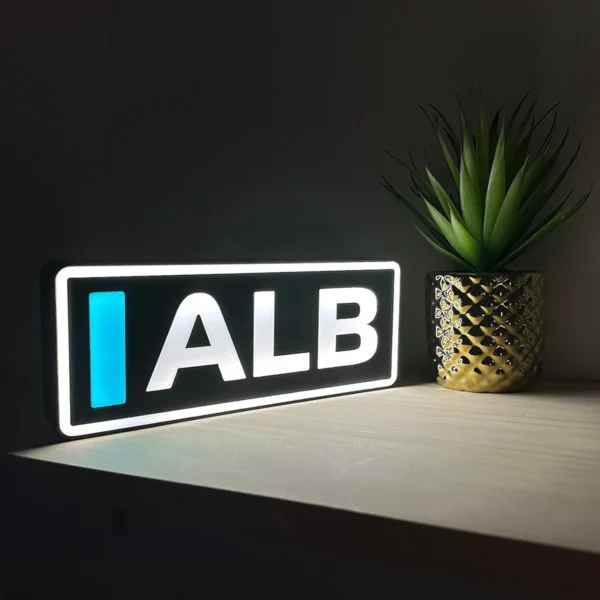 Alexander Albon Williams F1 Team Name Abbreviation Sign with LED Lighting F1 Racing Gift BLF1LEDA1ALB