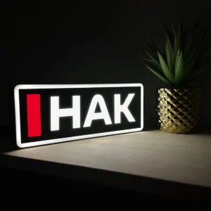 Mika Hakkinen McLaren F1 Team Name Abbreviation Sign with LED Lighting F1 Racing Gift BLF1LEDA1HAK1