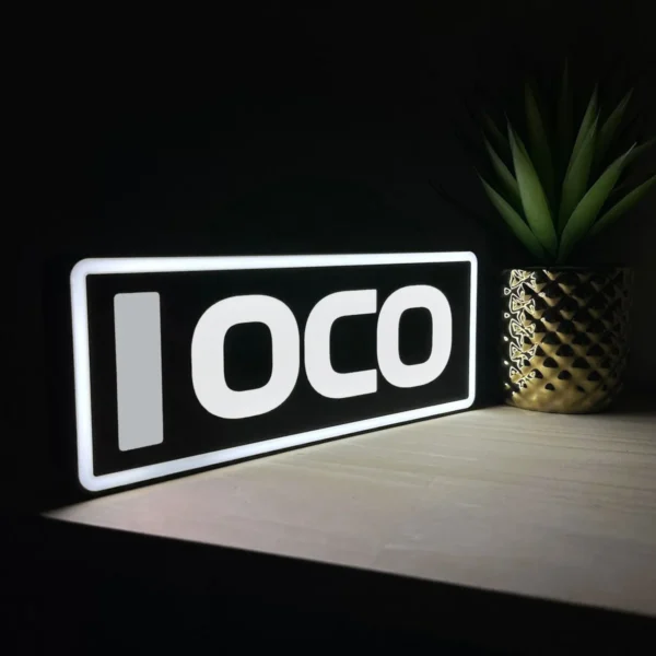 Esteban Ocon Haas F1 Team Name Abbreviation Sign with LED Lighting F1 Racing Gift BLF1LEDA1OCO