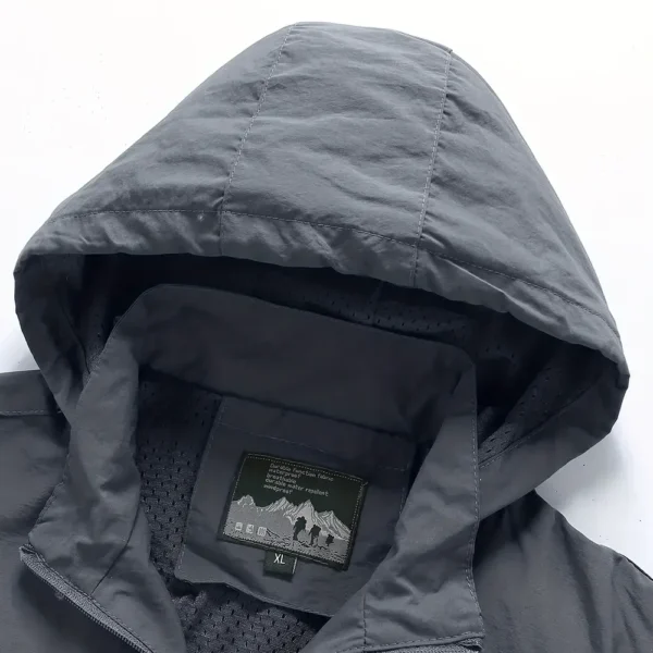 Isuzu D-MAX Exclusive Logo Waterproof Outdoor Jacket QTUT170525A2ID - Gray - Image 4