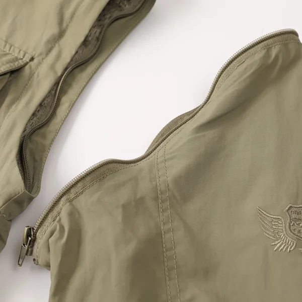 Bar Crusher Exclusive Logo Multi Pocket Jacket Fishing QTFS260525A1BCR - Khaki - Image 3