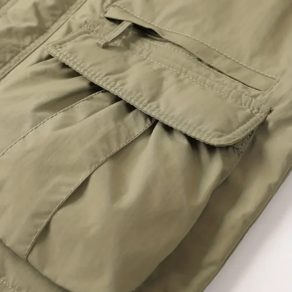 Bar Crusher Exclusive Logo Multi Pocket Jacket Fishing QTFS260525A1BCR - Khaki - Image 5