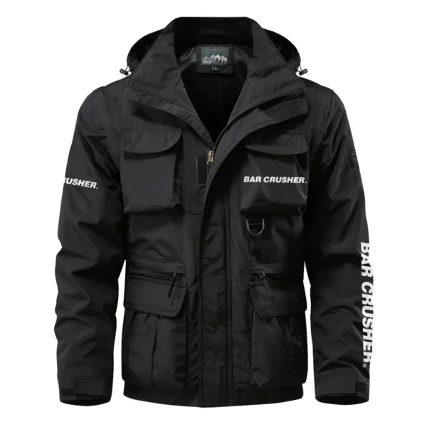 Bar Crusher Exclusive Logo Multi Pocket Jacket Fishing QTFS260525A1BCR - Black