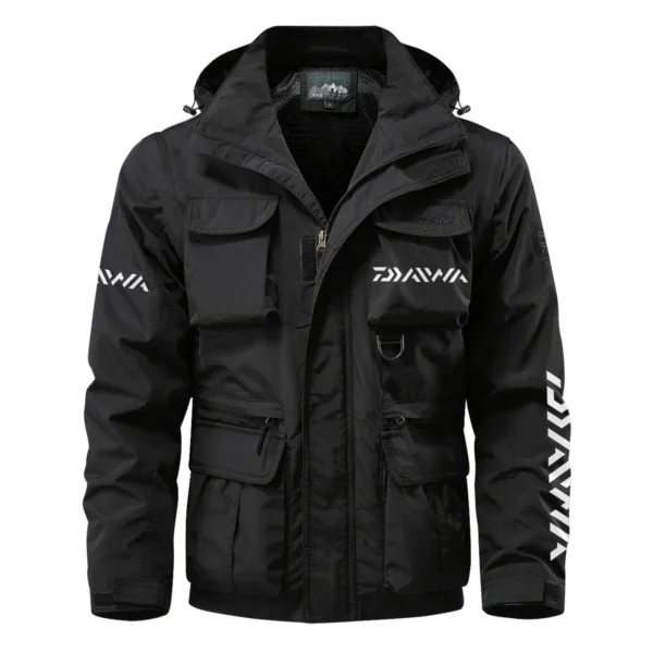 Daiwa Exclusive Logo Multi Pocket Jacket Fishing QTFS260525A1DAI - Black