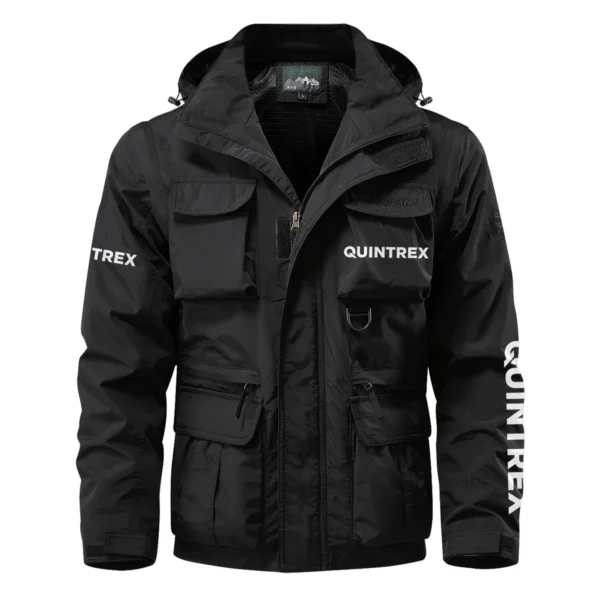 Quintrex Exclusive Logo Multi Pocket Jacket Fishing QTFS260525A1QTX - Black