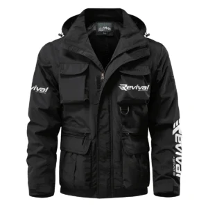 Revival Boats Exclusive Logo Multi Pocket Jacket Fishing QTFS260525A1RVB - Black