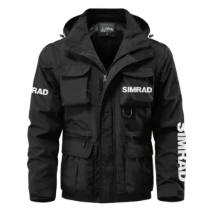 Simrad Exclusive Logo Multi Pocket Jacket Fishing QTFS260525A1SIM - Black