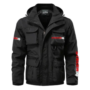 Stacer Exclusive Logo Multi Pocket Jacket Fishing QTFS260525A1STC - Black