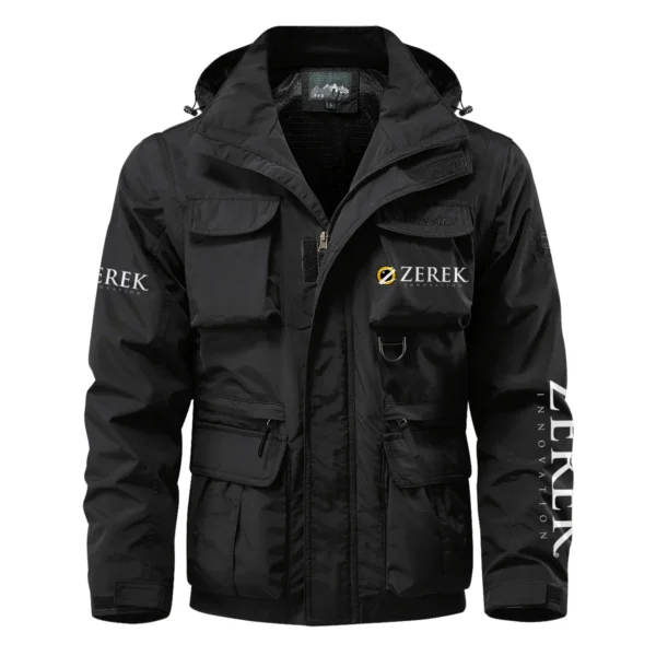 Zerek Innovation Exclusive Logo Multi Pocket Jacket Fishing QTFS260525A1ZI - Black