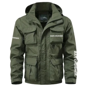 Bar Crusher Exclusive Logo Multi Pocket Jacket Fishing QTFS260525A1BCR - Army Green