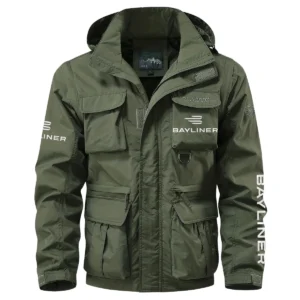 Bayliner Exclusive Logo Multi Pocket Jacket Fishing QTFS260525A1BYL - Army Green