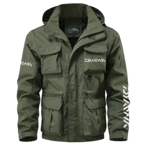Daiwa Exclusive Logo Multi Pocket Jacket Fishing QTFS260525A1DAI - Army Green