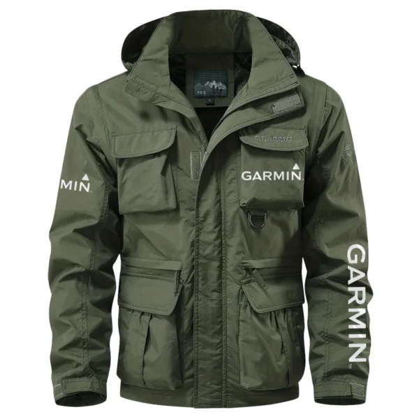 Garmin Exclusive Logo Multi Pocket Jacket Fishing QTFS260525A1GA - Army Green