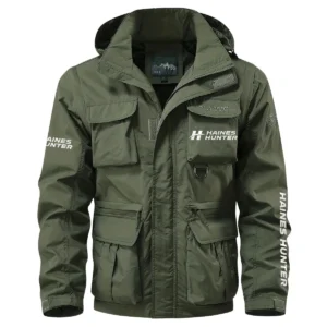Haines Hunter Exclusive Logo Multi Pocket Jacket Fishing QTFS260525A1HHT - Army Green