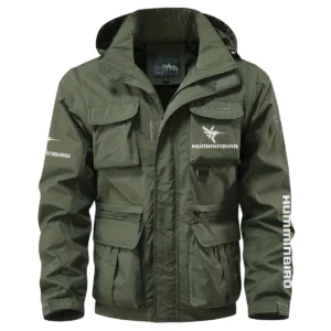 Humminbird Exclusive Logo Multi Pocket Jacket Fishing QTFS260525A1HUM - Army Green