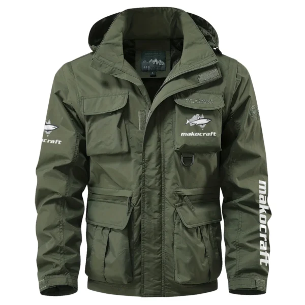Makocraft Boats Exclusive Logo Multi Pocket Jacket Fishing QTFS260525A1MAB - Army Green