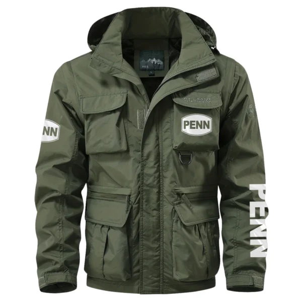 Penn Fishing Exclusive Logo Multi Pocket Jacket Fishing QTFS260525A1PES - Army Green