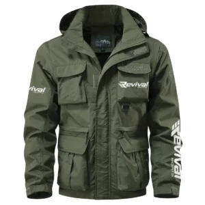 Revival Boats Exclusive Logo Multi Pocket Jacket Fishing QTFS260525A1RVB - Army Green